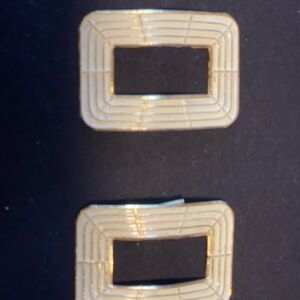 Rectangular Gold shoe clips